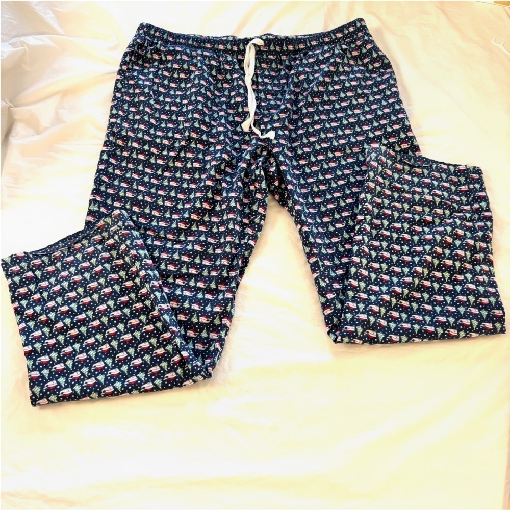 NWOT Vineyard Vines Whale Santa Hat Cotton Pajama 
Lounge pants Blue Red SZ XL